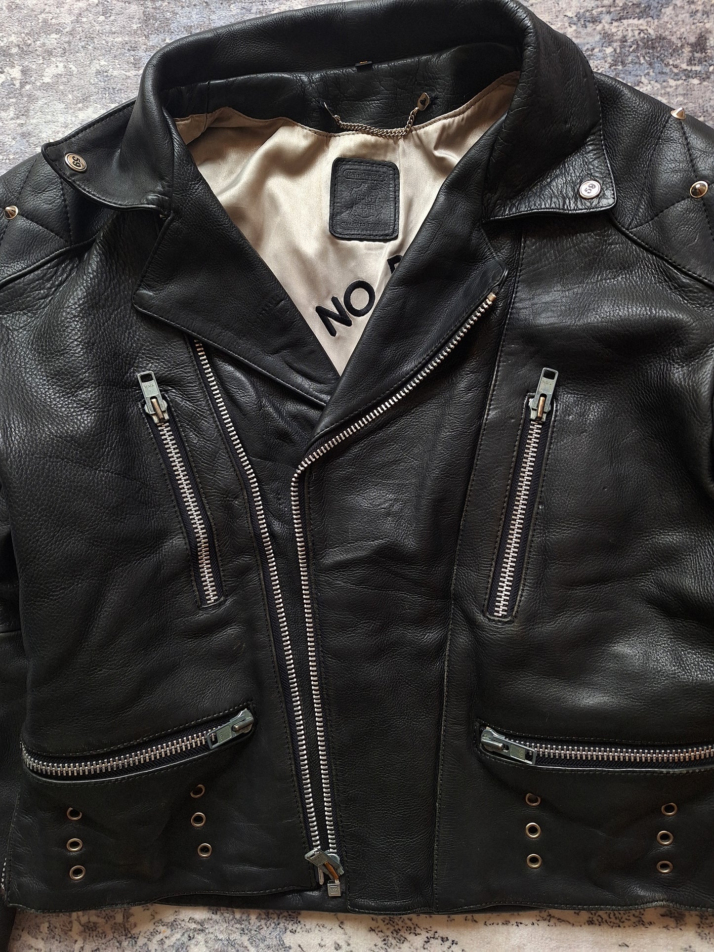 59 Club Moto Leather Biker Jacket - L