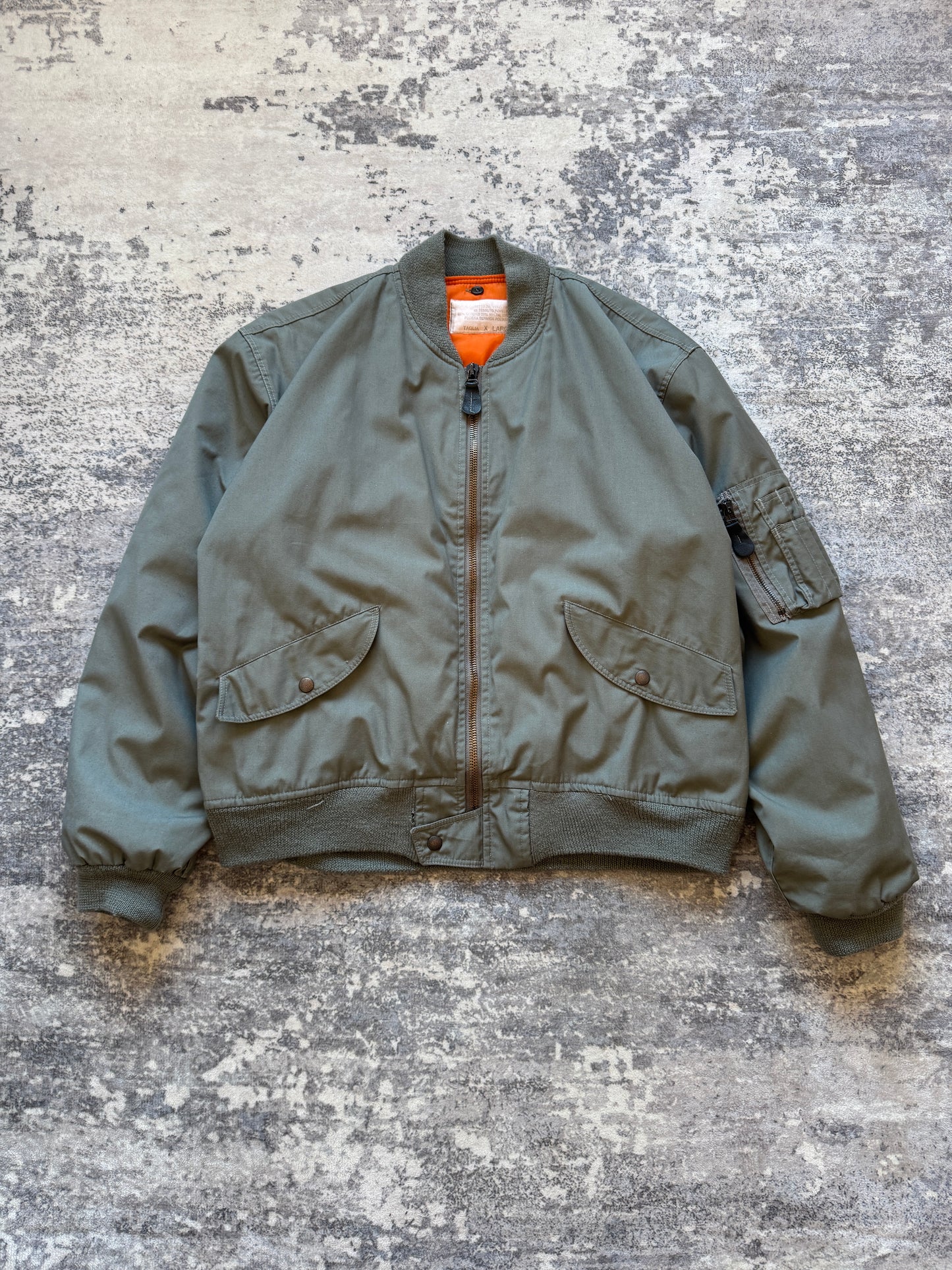 Vintage 90s Bomber MA1 Flight Jacket 2 pieces - XL