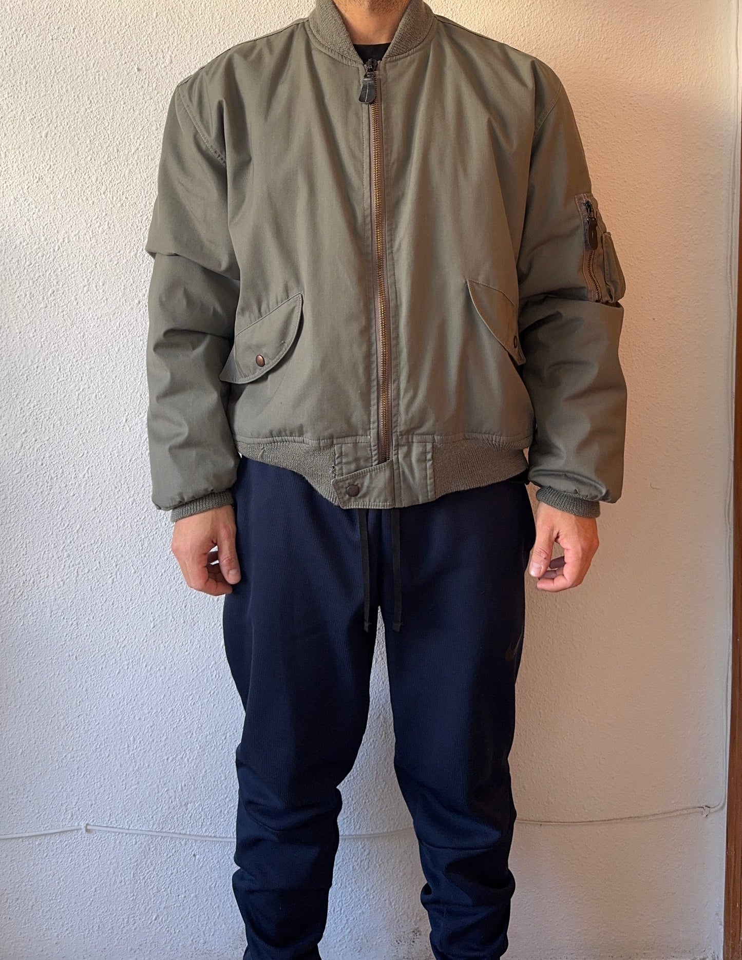 Vintage 90s Bomber MA1 Flight Jacket 2 pieces - XL