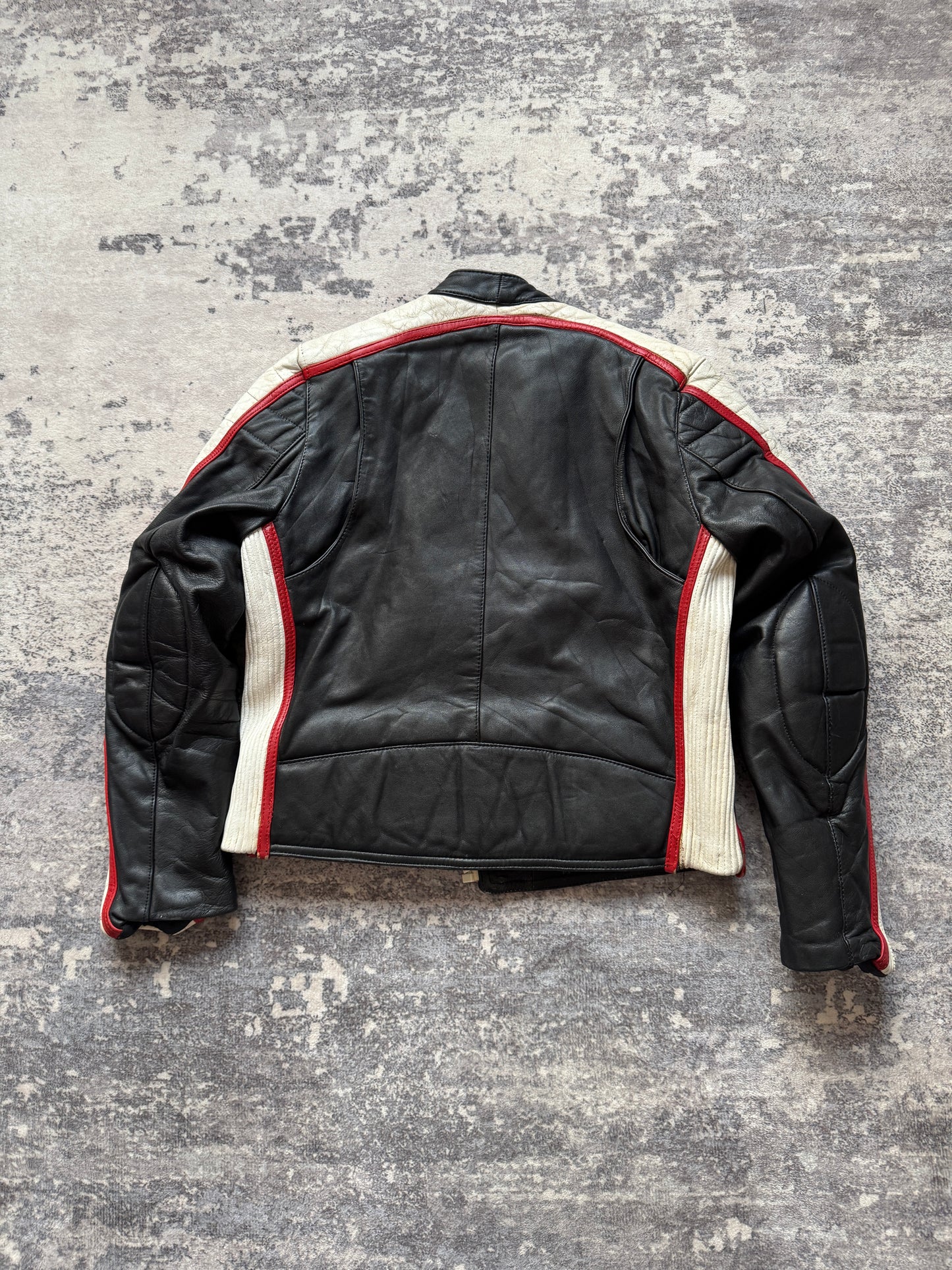 Vintage Biker Leather Jacket Crop - M Women