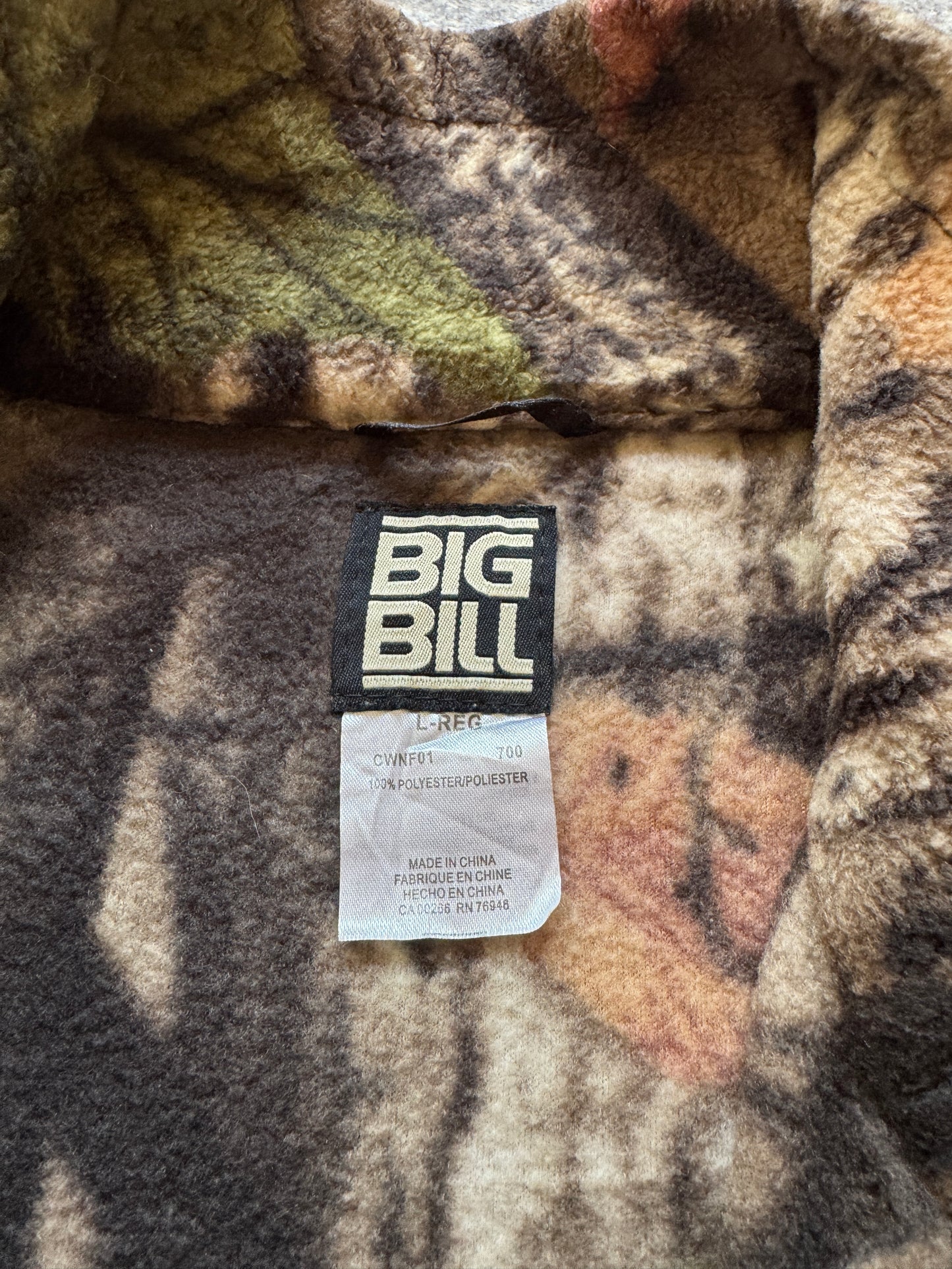 Big Bill Vintage Realtree Camo Fleece Jacket - L