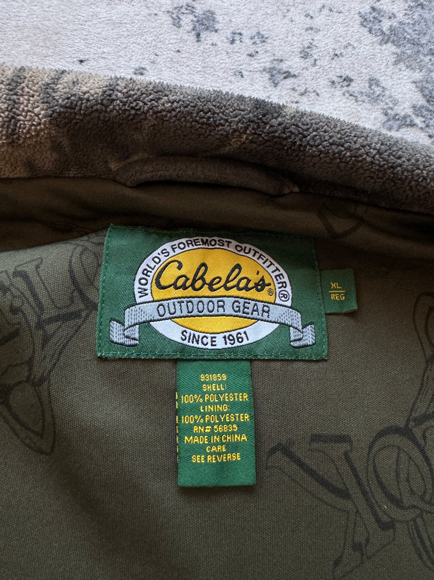 Vintage Cabelas Realtre Fleece Polar Zip Jacket - XL