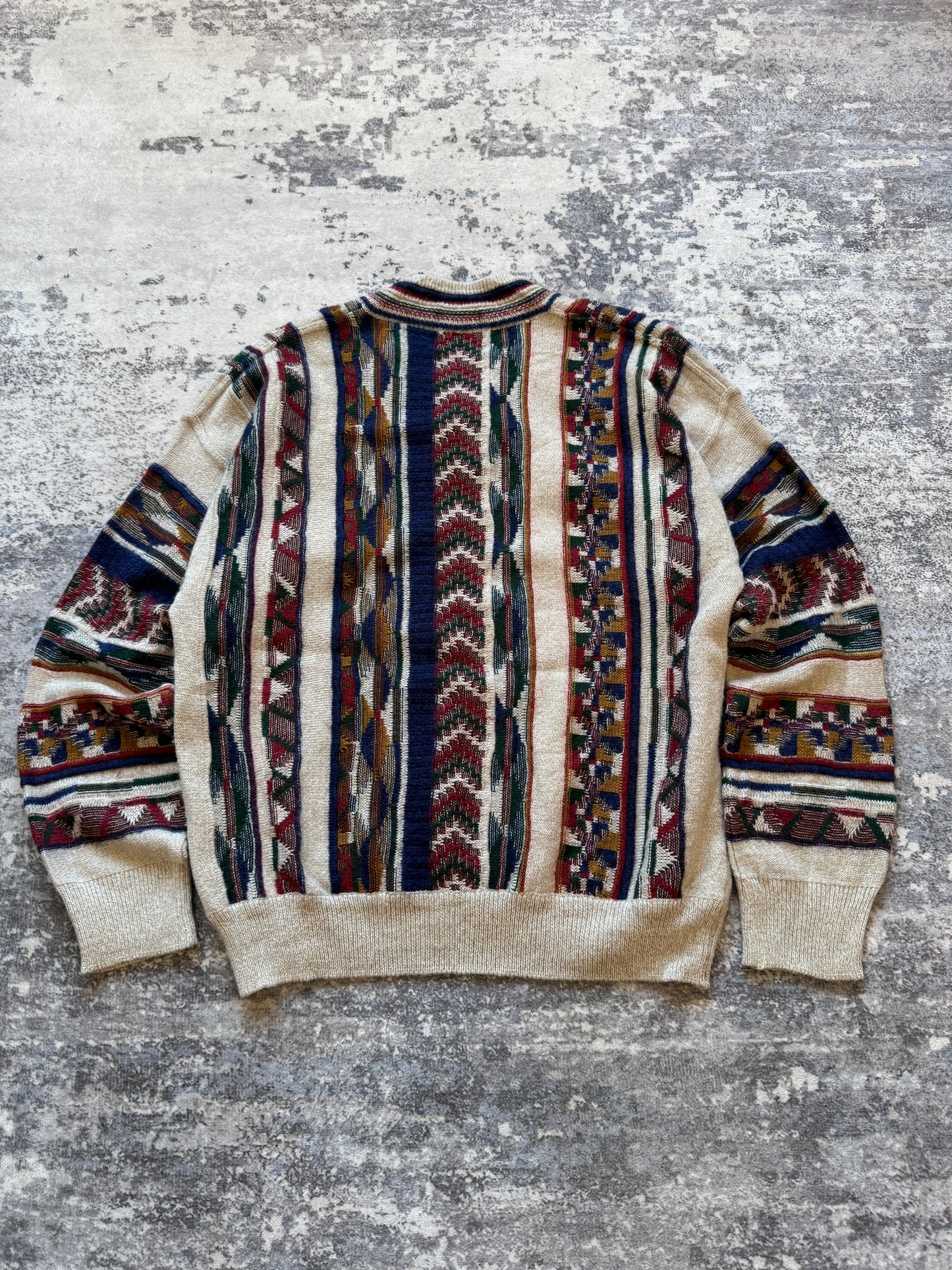 Vintage Robert Red Coogi Style V-neck sweater knit - M