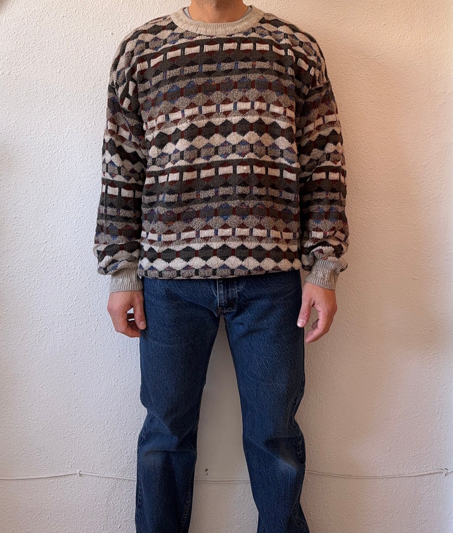 Vintage Coogi Style sweater knit - L