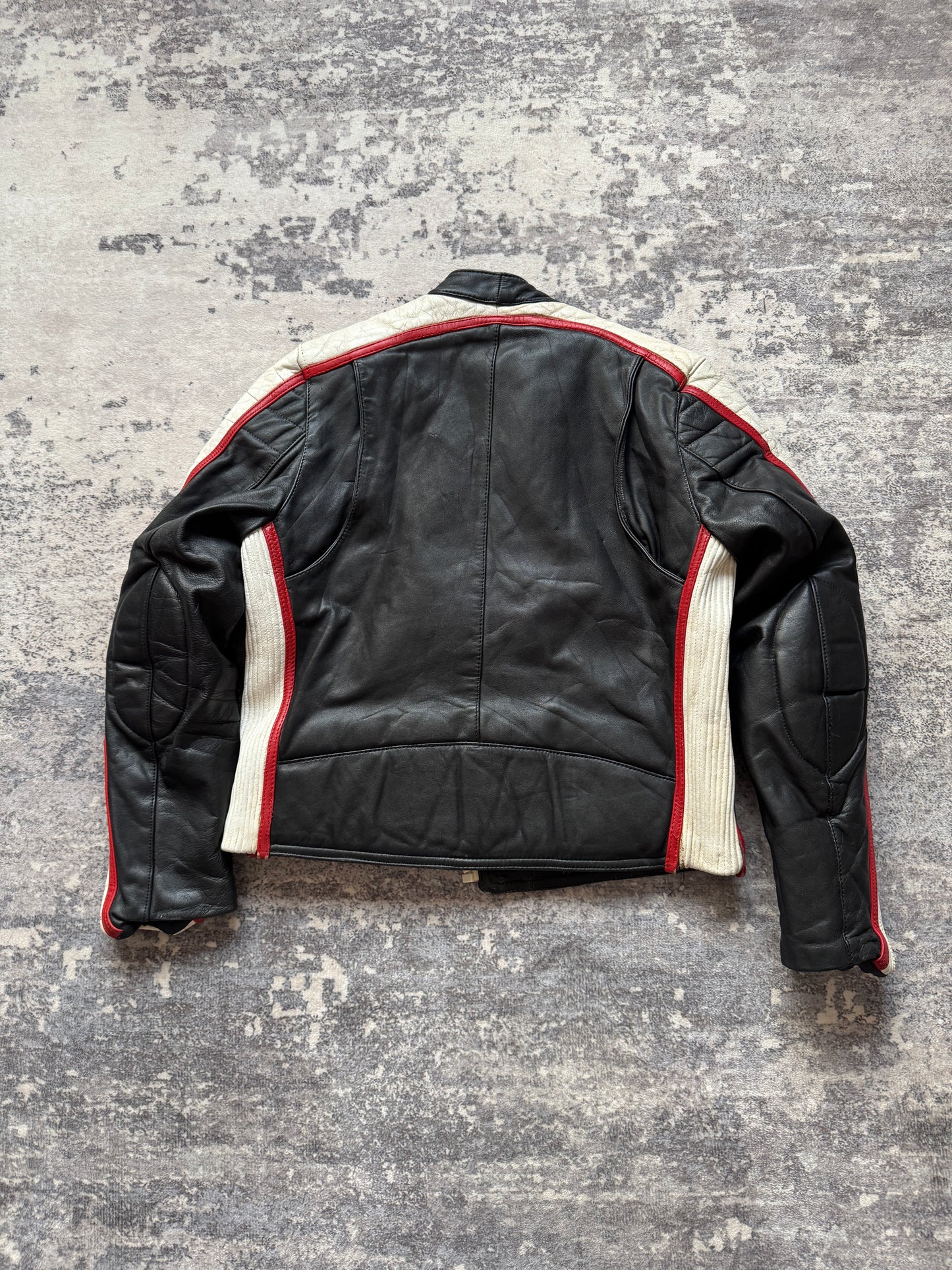 Vintage Biker Leather Jacket Crop - M Women