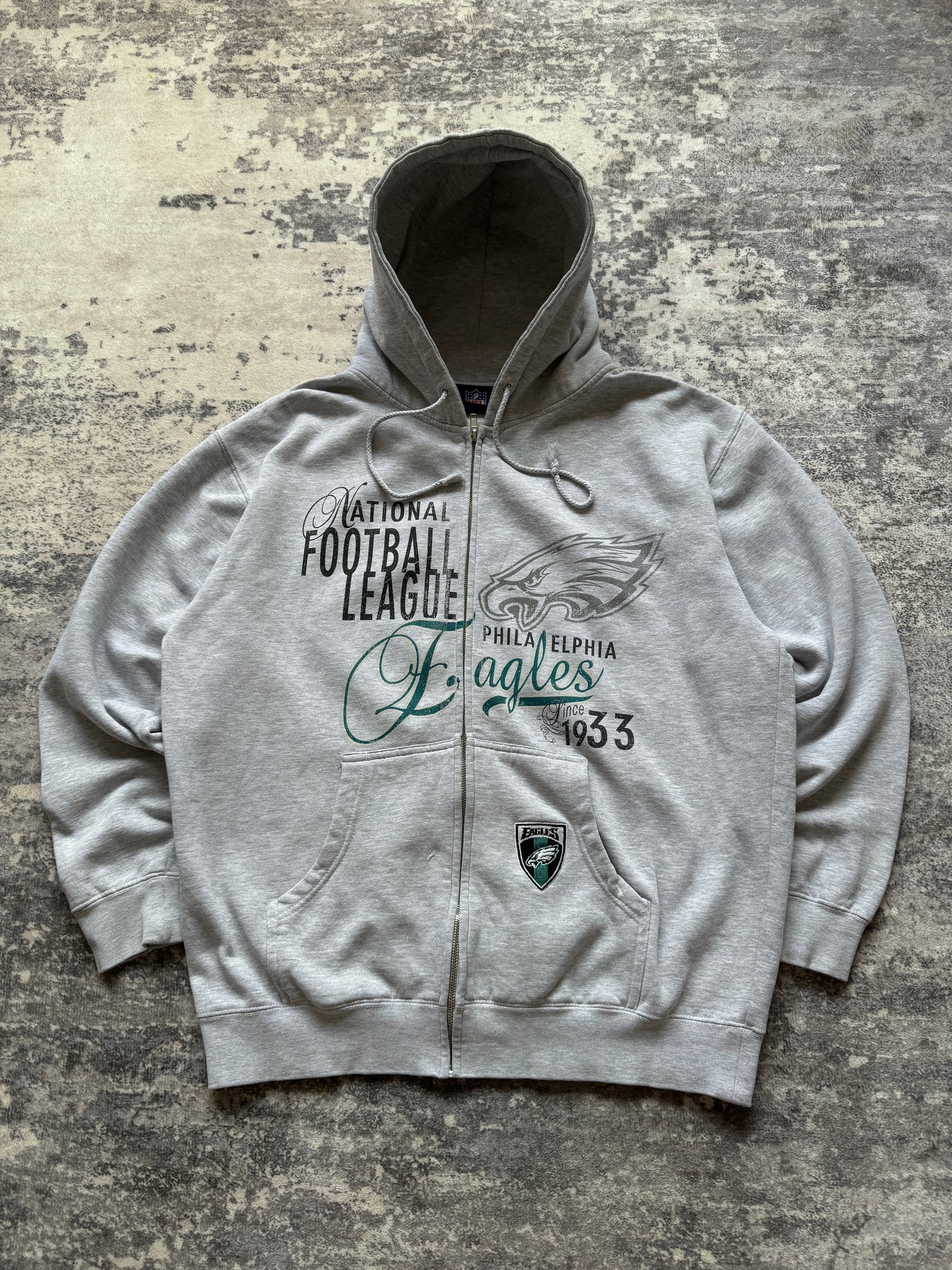 NFL Team Philadelphia Eagles Hoodie Zip Up - L