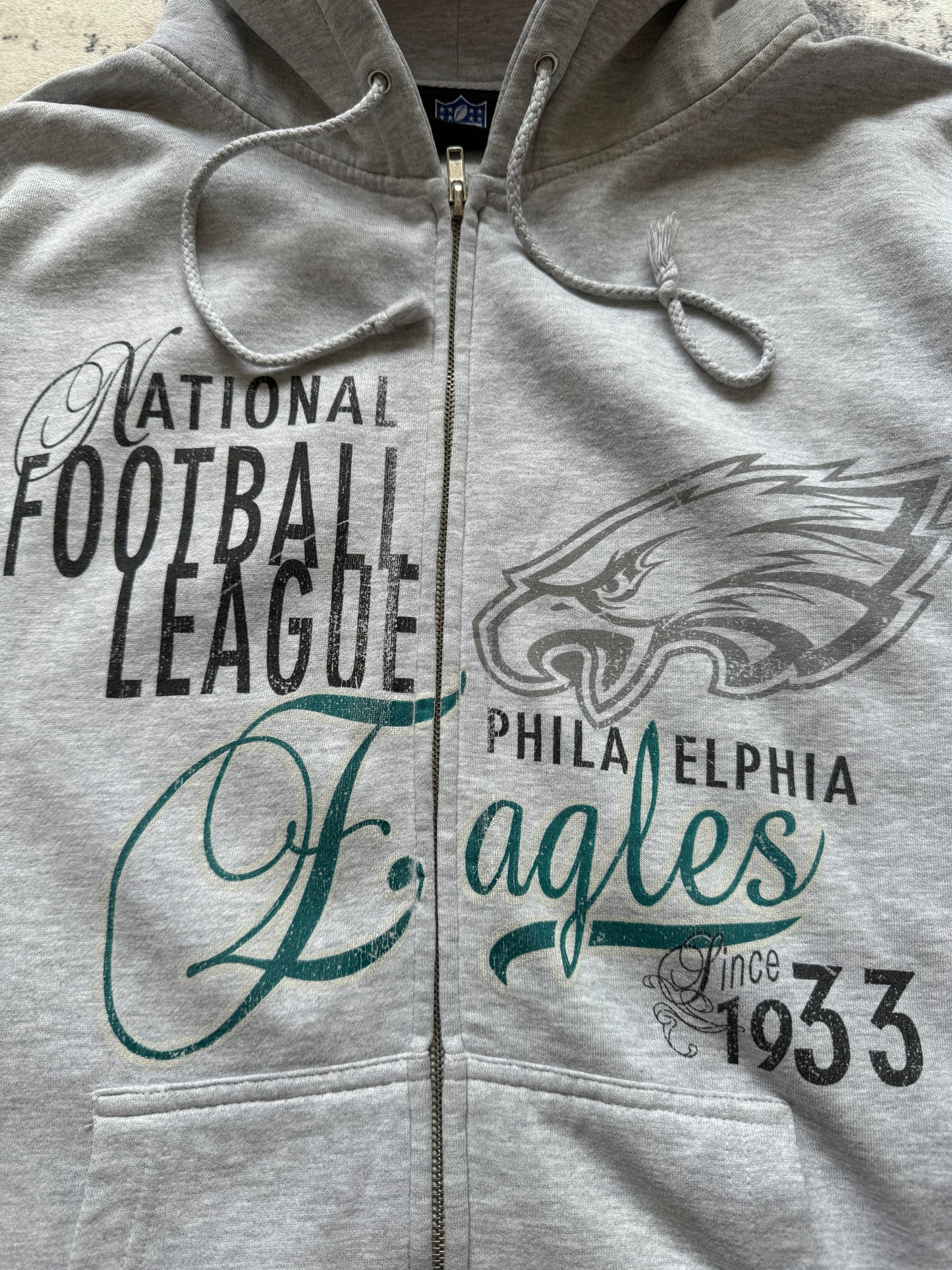 NFL Team Philadelphia Eagles Hoodie Zip Up - L